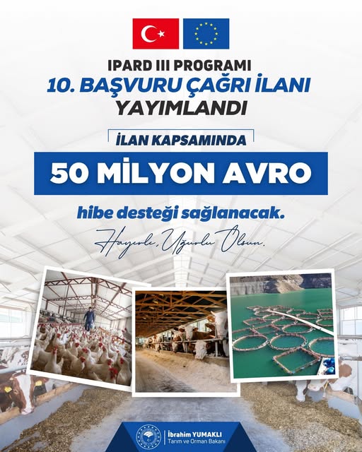 Bakan Yumaklı açıkladı: Kırsal kalkınmaya 188 milyon Euro destek